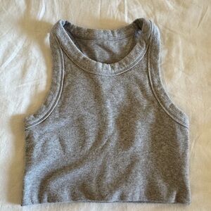 Alo heather grey tank top
